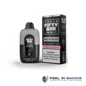 Strwaberry Cereal Donut Milk - Fifty Bar 20K Puffs - (Black Series)