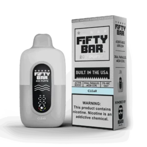 Clear - Fifty Bar 20K Puffs - (White Series)